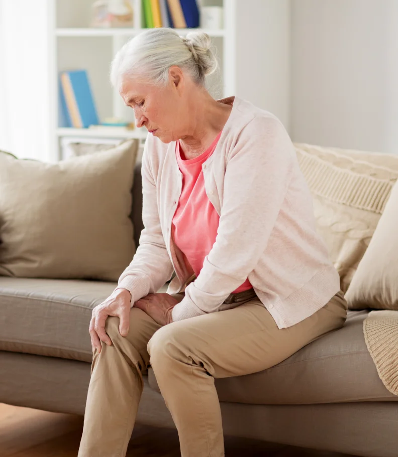 woman with leg pain in Greenville SC