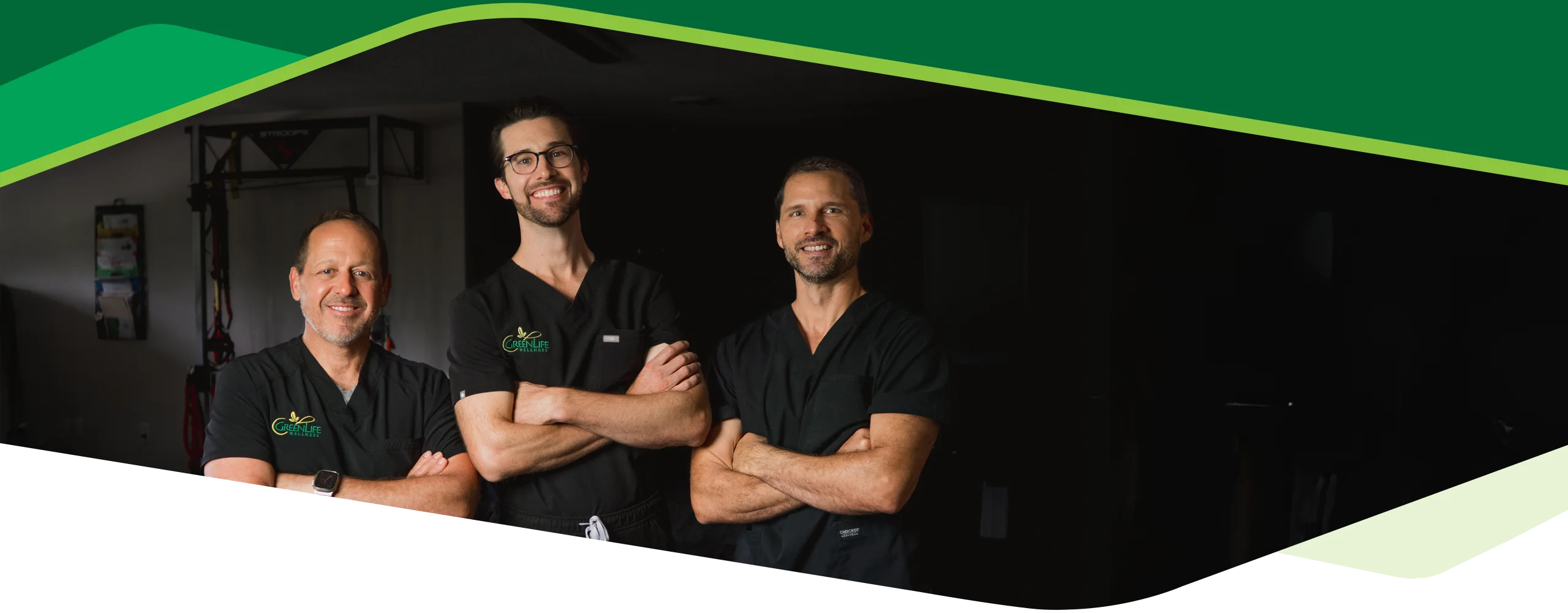Drs. Andy Wright, Bill Barnes, and Aaron Oxenrider posing for a photograph